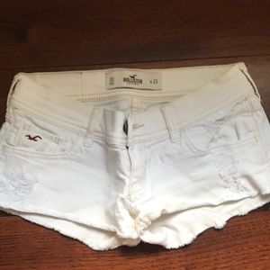 white jean shorts